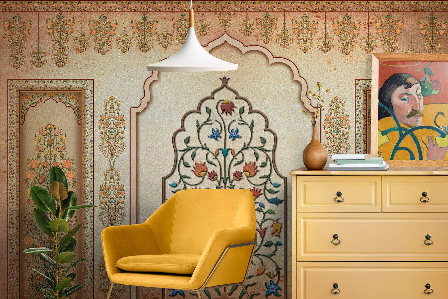 Ethnic India Wallpaper for Home Decor | Inspired by Artistic Indian Royal Past