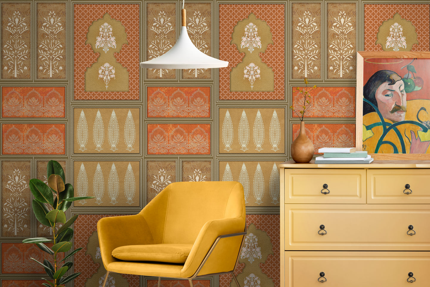 Rich Indian Luxury Design Wallpaper