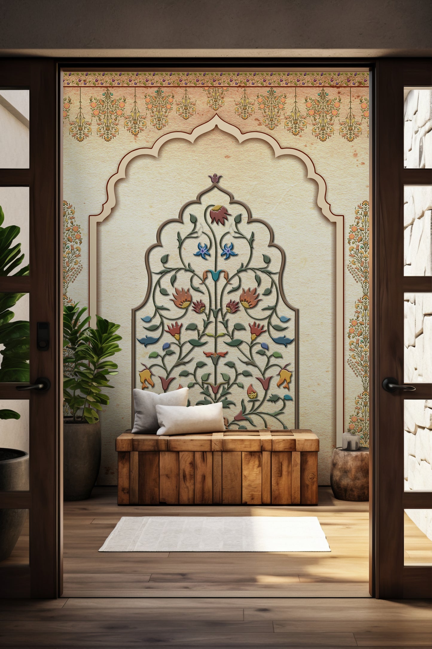 Ethnic India Wallpaper for Home Decor | Inspired by Artistic Indian Royal Past