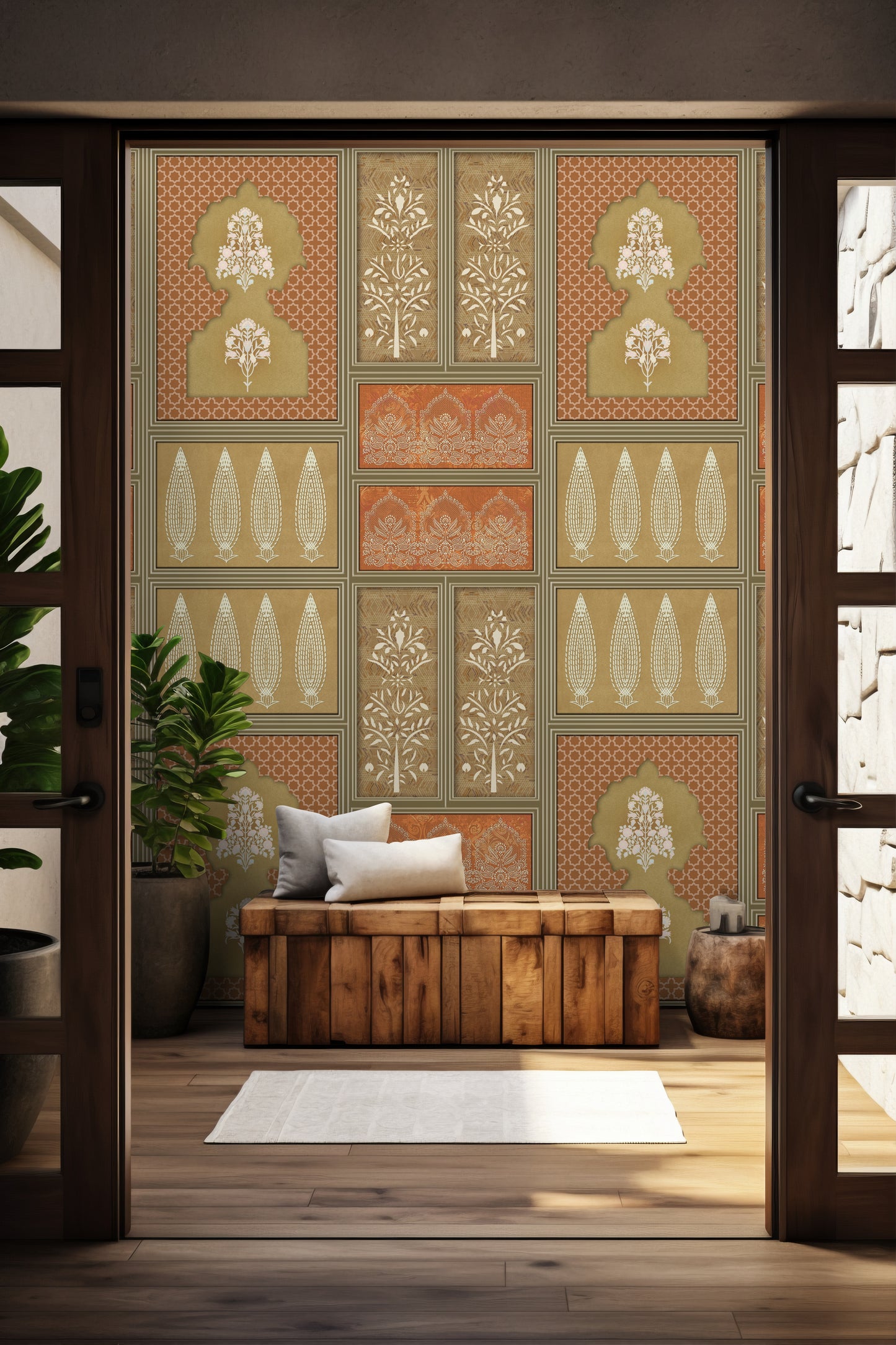 Rich Indian Luxury Design Wallpaper