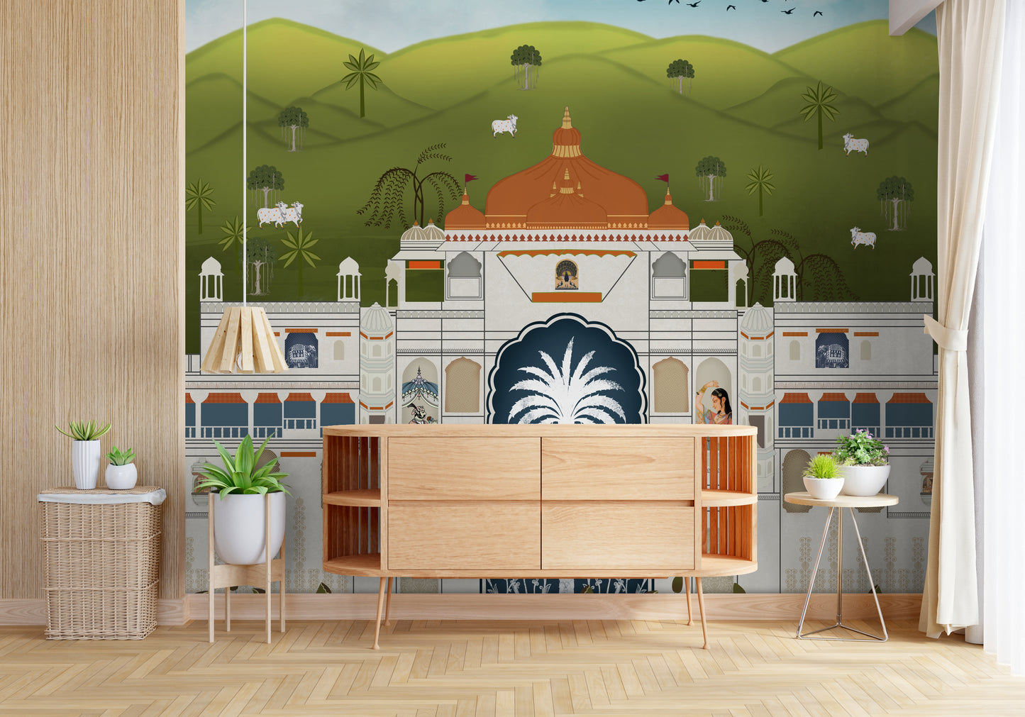 Rich Indian Palace Wall Mural - For Living Room, Halls | Like Big Painting