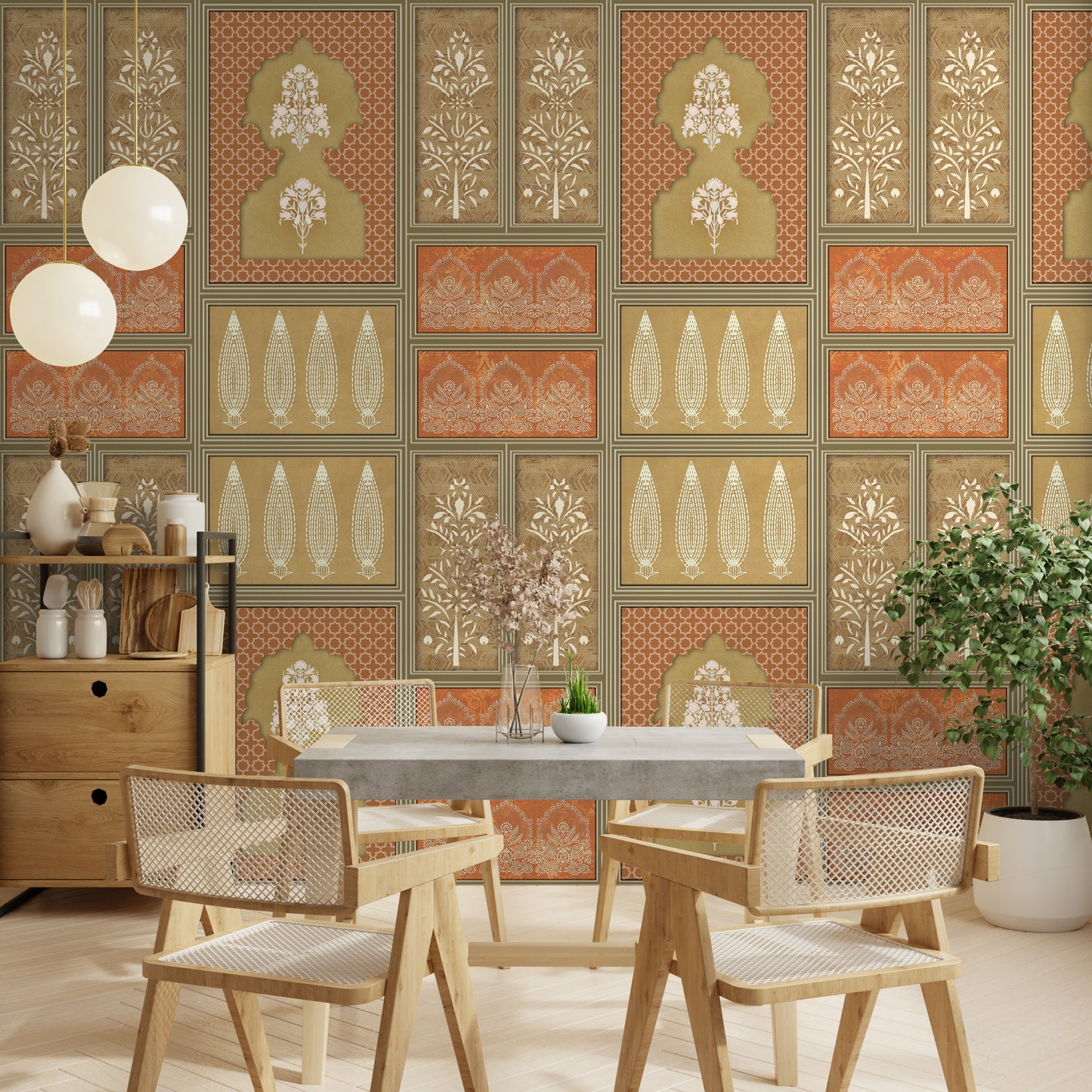 Rich Indian Luxury Design Wallpaper