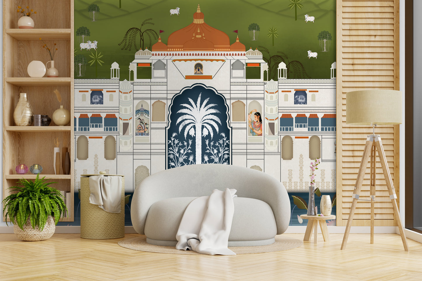 Rich Indian Palace Wall Mural - For Living Room, Halls | Like Big Painting