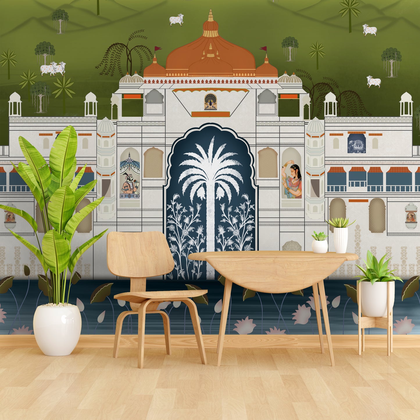 Rich Indian Palace Wall Mural - For Living Room, Halls | Like Big Painting